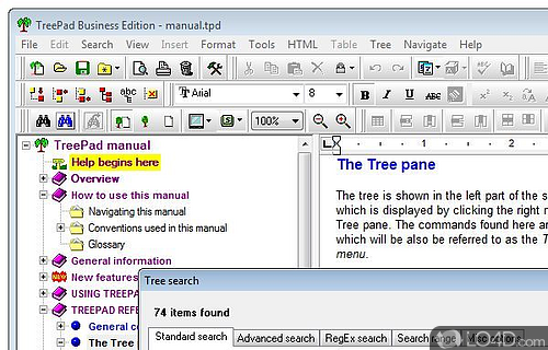 TreePad Business Edition Screenshot