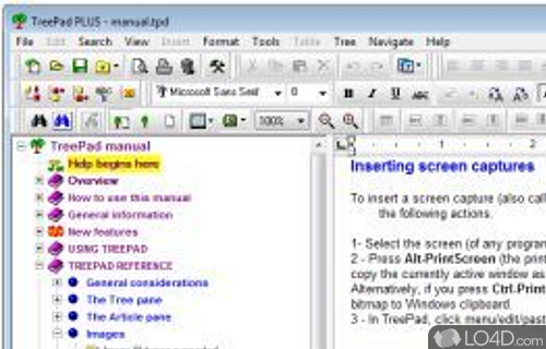 TreePad PLUS Screenshot
