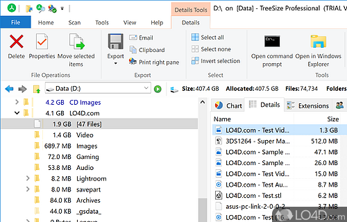 Scheduled scans, comparison and other configuration settings - Screenshot of TreeSize Professional