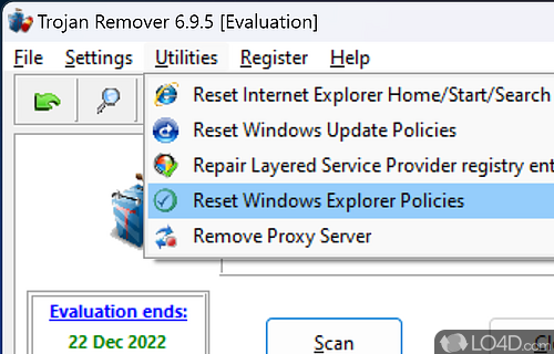 Analyzes your Windows PC for malware/spyware and other threat - Screenshot of Trojan Remover