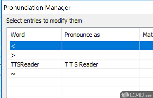 Options you can tweak - Screenshot of TTSReader