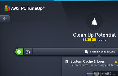 Cleverly organized interface - Screenshot of AVG PC TuneUp