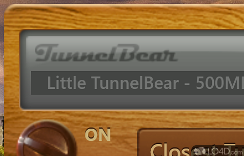 VPN app for anonymous Internet connections to protect identity - Screenshot of TunnelBear