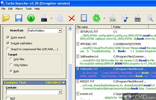 Screenshot of Turbo Searcher - Search through local or network computers
