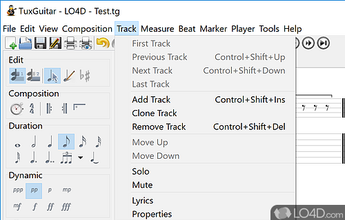 entering tab in tux guitar