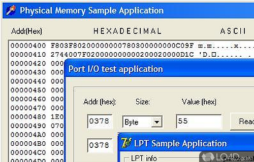 Screenshot of TVicPort - User interface