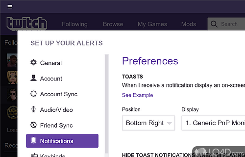 Fortsett å chatte selv når en strøm går ned - skjermbilde av Twitch Desktop -appen