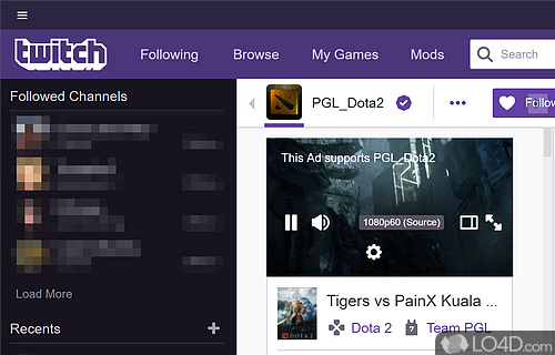 All your favorite gaming communities in one place - Screenshot of Twitch Desktop App