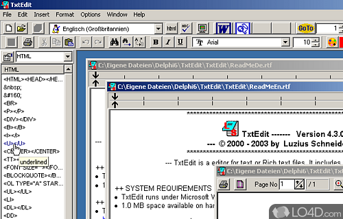 TxtEdit Screenshot