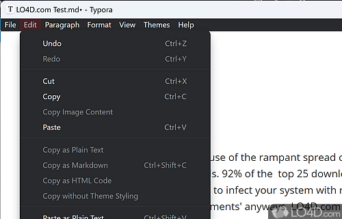 More tools to help with your text - Screenshot of Typora