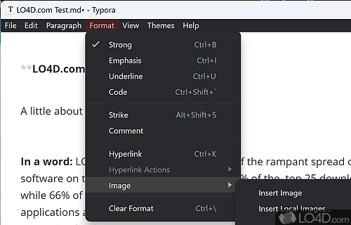 Markdown editor is popular as alternative to powerful text editor - Screenshot of Typora