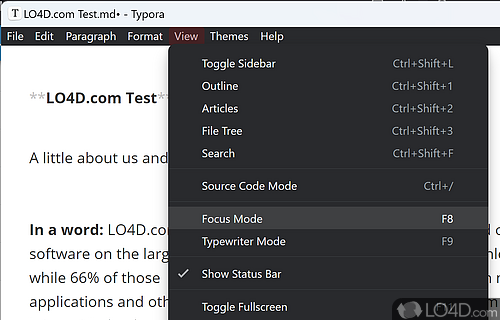 Reader and a writer - Screenshot of Typora