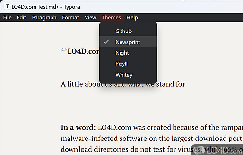 ICloud - Screenshot of Typora