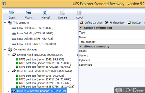Screenshot of UFS Explorer Standard Access - Lets you view and recover files and folders that are located on computer in blocked