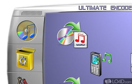 Screenshot of Ultimate Encoder - All-In-One CDA / MP3 / WMA / WMV Encoder & Decoder with built in CD-Grabber