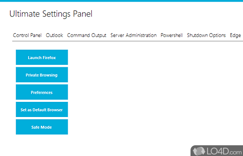 Ultimate Settings Panel screenshot