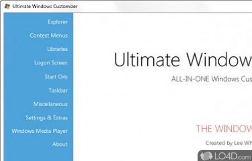 Screenshot of Ultimate Windows Customizer - Personalize the appearance of your PC