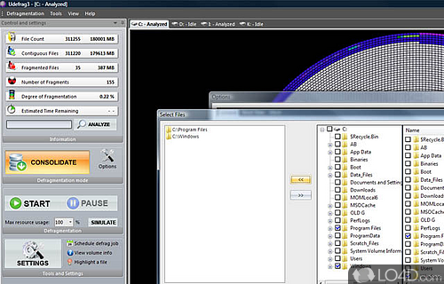 UltimateDefrag Screenshot