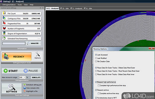 UltimateDefrag Screenshot