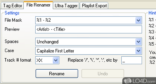 Ultra Tag Editor Screenshot