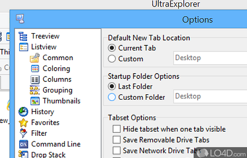 Utilities to work with files and folders - Screenshot of UltraExplorer