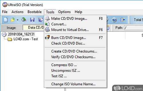 Create and edit ISO files - Screenshot of UltraISO