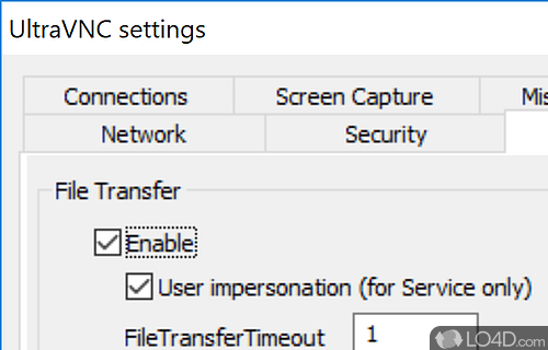 User interface - Screenshot of UltraVNC