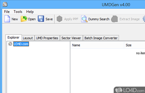 App for creating ISO images compatible with PSP, with support for image conversion - Screenshot of UMDGen