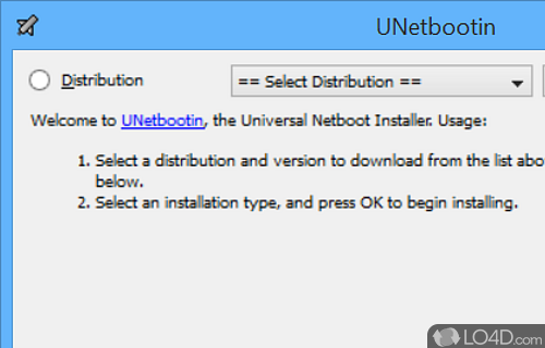 Piece of software that can install various Linux / BSD distributions - Screenshot of UNetbootin