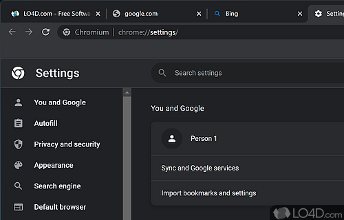 Portable application - Screenshot of UnGoogled Chromium