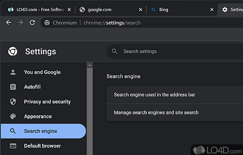 Chromium spin-off without Google-related services - Screenshot of UnGoogled Chromium