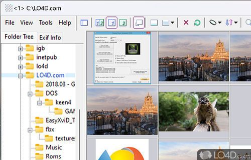 Thumbnail viewer that offers support for Exif data, popup preview, filters (e - Screenshot of Unifie