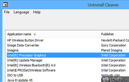 Screenshot of UnInstall Cleaner - Software solution that allows users to uninstall apps from their computers with just a few clicks
