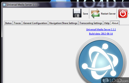 Screenshot of Universal Media Server - Configurable media server that supports devices