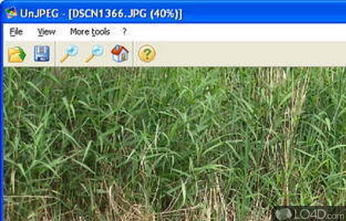 Screenshot of UnJpeg - User interface