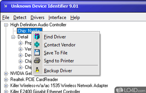 Unknown Device Identifier Screenshot