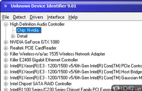 Screenshot of Unknown Device Identifier - Identify unknown devices in system and search for workable drivers using this app for all user levels