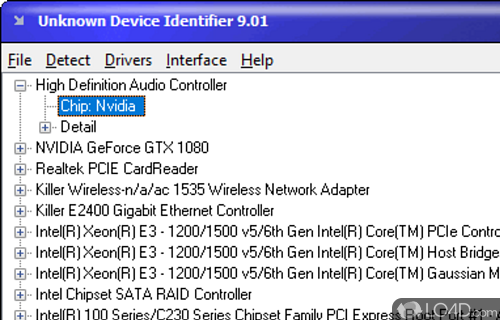 Unknown Device Identifier Screenshot