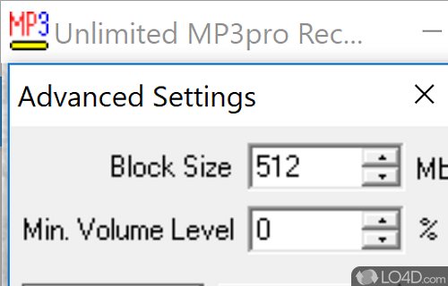 Unlimited MP3pro Recorder Screenshot