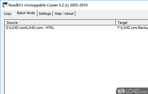 Clean feature lineup - Screenshot of Unstoppable Copier
