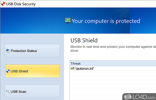 A few flaws in the design - Screenshot of USB Disk Security