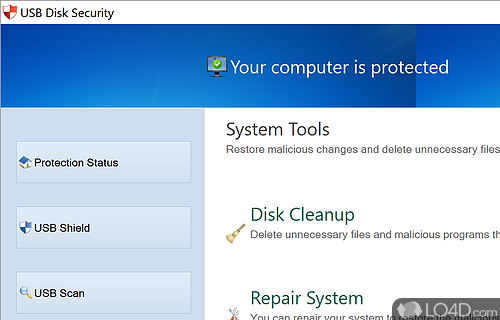 Protect your USB drive from infection - Screenshot of USB Disk Security