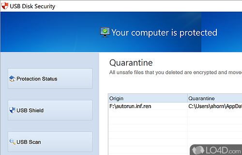 100% protection against any malicious programs via USB drive - Screenshot of USB Disk Security