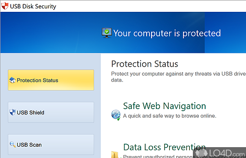 Protect computer from malicious software that can damage system's integrity with USB - Screenshot of USB Disk Security