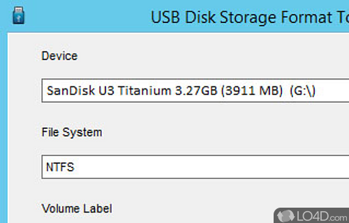 Screenshot of USB Disk Storage Format Tool - Format any USB flash drive connected to system and check the removable device for errors