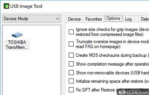 USB Image Tool Screenshot