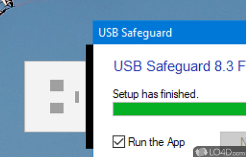 User interface - Screenshot of USB Safeguard Free