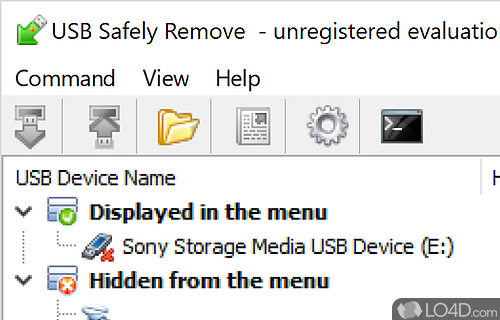 Removing and connecting USB devices - Screenshot of USB Safely Remove