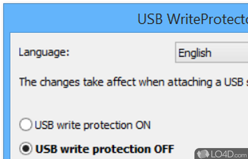 Screenshot of USB WriteProtector - And piece of software to prevent data writing on USB drives without anything more than a few mouse clicks