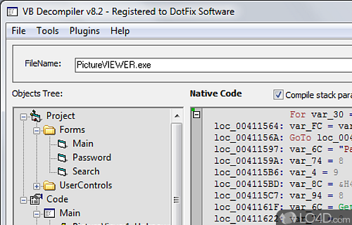 VB Decompiler Screenshot